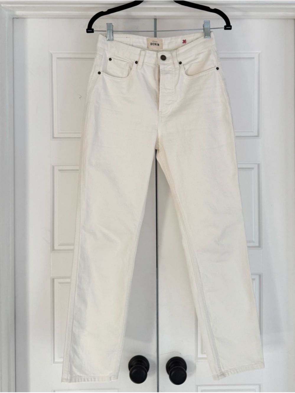 Sezane Brut Sexy Jeans, Ecru - size 36 (4 US) - Picture 3 of 13